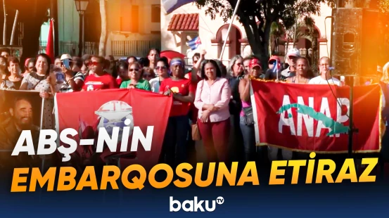 Kubada qadınlar ABŞ-nin embarqosuna etiraz edirlər