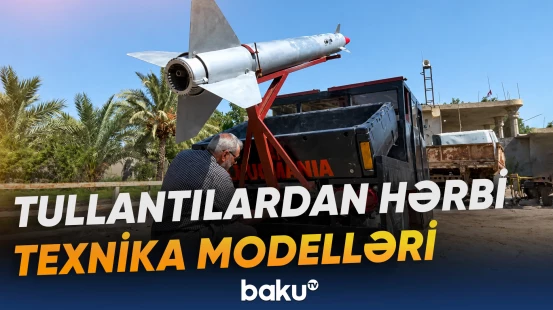 Atılmış metal qalıqları onun əlində hərbi texnikanın modellərinə çevrilir