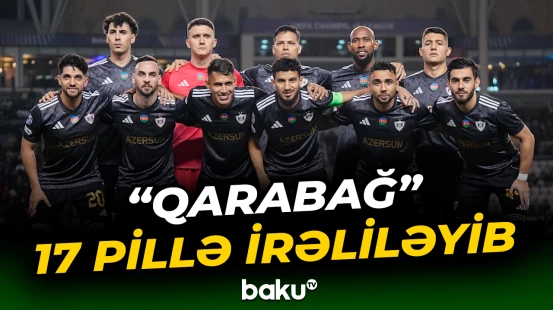 "Qarabağ" klubu dünya reytinqində daha 17 pillə irəliləyib