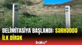 Azərbaycan-Ermənistan sərhədində ilk dirək quraşdırıldı