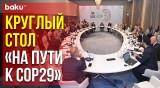 Микаил Джаббаров принял участие в круглом столе "На пути к COP29"