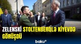 Zelenskinin Stoltenberqi qarşıladığı an | NATO Baş katibi Ukraynada
