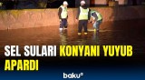 Aramsız yağan yağış Konyada selə səbəb oldu | Türkiyə
