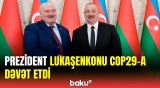 Prezident İlham Əliyev belaruslu həmkarı ilə bir sıra məsələləri müzakirə etdi