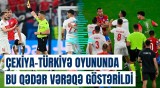 Çexiya-Türkiyə matçında hansı futbolçulara vərəqə göstərildi?
