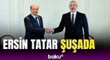İlham Əliyev Şuşada Şimali Kipr Türk Cümhuriyyətinin Prezidenti ilə görüşdü