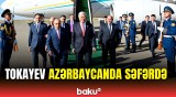 Qazaxıstan Prezidenti Füzuli hava limanında qarşılandı