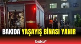 Yasamalda yaşayış binasında güclü yanğın | FHN hadisə yerində