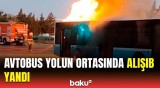 Marşrut avtobusunda güclü yanğın | Sumqayıtda təhlükəli anlar