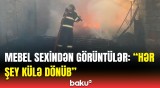 Bütün ərazini tüstü bürüyüb | Biləcəridə yanan mebel sexində son vəziyyət