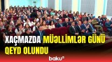 Xaçmazda təntənəli tədbir | Bir qrup təhsil işçisi mükafatlandırıldı