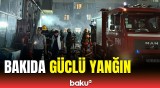 Nizami rayonundakı yaşayış binalarında güclü yanğın | FHN hadisə yerində