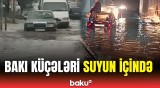 Yağan güclü yağışdan sonra Bakı küçələrindən son görüntülər