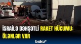 İsraildə qorxulu anlar | Raketlərin atıldığı yerdən görüntülər yayıldı