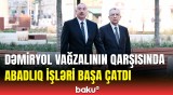 Prezident Dəmiryol Vağzalı və “28 May” stansiyasının önündəki ərazidə görülən işlərlə tanış oldu