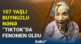 Alnından buynuz çıxan 107 yaşlı qadının sirri nədir? - Görənlər heyrətə gəlir