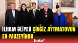 İlham Əliyev Bişkekdə Çingiz Aytmatovun ev-muzeyi ilə tanış oldu