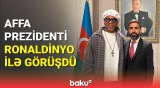 Futbol əfsanəsi Ronaldinyo Bakıda bir sıra tədbirlərdə iştirak etdi