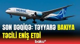 Heydər Əliyev Beynəlxalq Aeroportundan təcili enişlə bağlı açıqlama