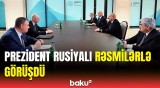 İlham Əliyev Rusiyanın maliyyə naziri və Dövlət Dumasında fraksiya rəhbəri ilə görüşdü