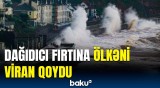 “Bert” fırtınasının yaratdığı dəhşətli mənzərə | Ölənlər var