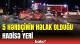 Tovuzdakı dəhşətli qəzanın baş verdiyi ərazidən görüntülər