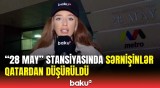 "28 May" metrosunda dəhşətli sıxlıq | Anbaan görüntülər