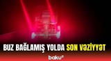 Bakı-Şamaxı yolunda güclü qarla mübarizə | AAYDA-dan məlumat