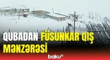 Aydınkəndə güclü qar yağdı | Qubadan bəmbəyaz mənzərə