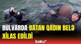 Bakı bulvarında batma təhlükəsi olan şəxs xilas edildi | FHN hadisə yerində