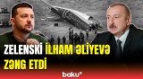 Zelenski təyyarə qəzası ilə bağlı İlham Əliyevə başsağlığı verdi