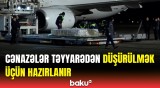 Bakı aeroportunda təsirli anlar | Cənazələri gətirən təyyarədən görüntülər