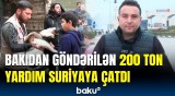 Azərbaycandan Suriyaya humanitar yardım | "Haber Global" müxbiri sərhəddən xəbər verir