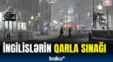 Qarlı-sazaqlı London şəhərinin qış görüntüsü