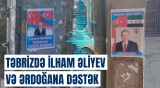 Güney azərbaycanlılardan Amuli və əlaltılarına cavab | Divarlara liderlərin fotoları vuruldu