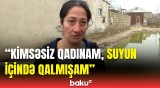 Qurumlar bizi yola verir... | Binə sakinləri suyun içində yaşamağa məcbur qaldı