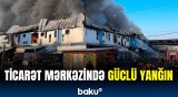 İri ticarət mərkəzini alov bürüdü | Gürcüstanda qorxulu anlar