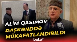 Daşkənddə Alim Qasımova beynəlxalq mükafat təqdim edildi