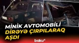 Bərdədə maşın dərəyə aşdı | Xəsarətalan var - Baku TV