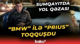 Minik avtomobillərinin toqquşması nəticəsində qəza baş verdi - Baku TV