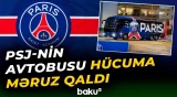 Fransa klubunun avtobusu Bilbaoda daşa basıldı - Baku TV