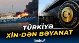 Vurulan gəmi ilə bağlı türkiyəli rəsmidən açıqlama | ”Vətəndaşlarımız zərər görməyib” - Baku TV
