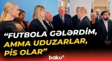 "Xankəndidə o topu axtarırdılar" | Prezidentin mərasim iştirakçıları ilə səmimi anları - Baku TV