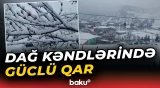 Cəlilabadda müşahidə olunan qarlı hava şəraitindən görüntülər - Baku TV
