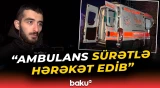 Motosiklet təcili tibbi yardım maşını ilə toqquşdu - Baku TV