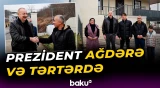 İlham Əliyevin Ağdərə və Tərtərə etdiyi səfərdən görüntülər - Baku TV