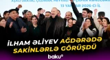 Prezident İlham Əliyev Ağdərə sakinləri ilə bir arada - Baku TV