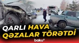 Naxçıvanda yollar buz bağlayıb, nəqliyyatın hərəkəti çətinləşib - Baku TV