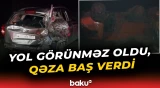 Salyanda duman zəncirvari qəzaya səbəb oldu | 7 avtomobil toqquşdu, xəsarət alanlar var - Baku TV