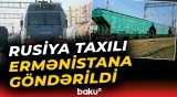 Ermənistana taxıl daşıyan yük qatarı Biləcəri stansiyasından yola düşdü - Baku TV